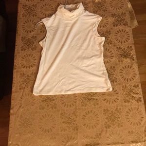 Sleeveless Liz Claiborne white shirt